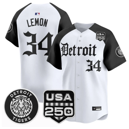 Chet Lemon Jersey #34 Detroit Tigers Gothic Edition Vapor Stitched