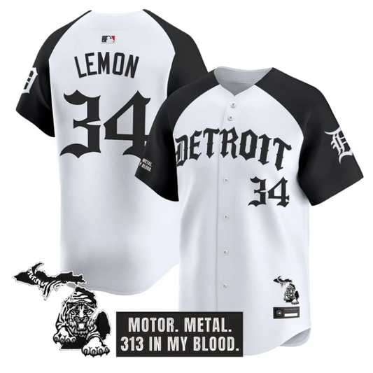 Chet Lemon Jersey #34 Detroit Tigers Old English Edition Stitched