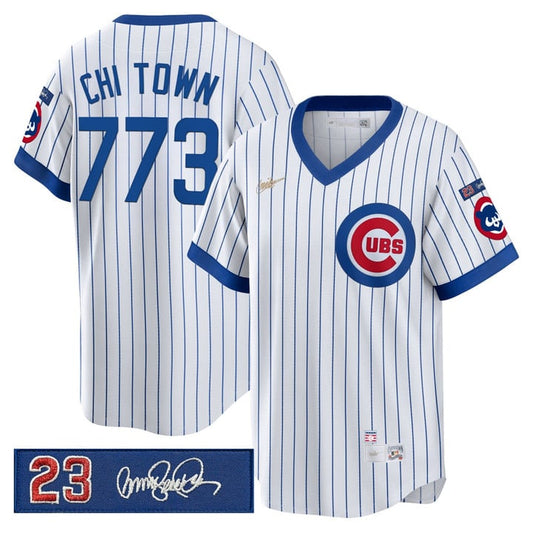Chi Town Jersey #773 Chicago Cubs Ryne Sandberg Tribute Patch Stripes