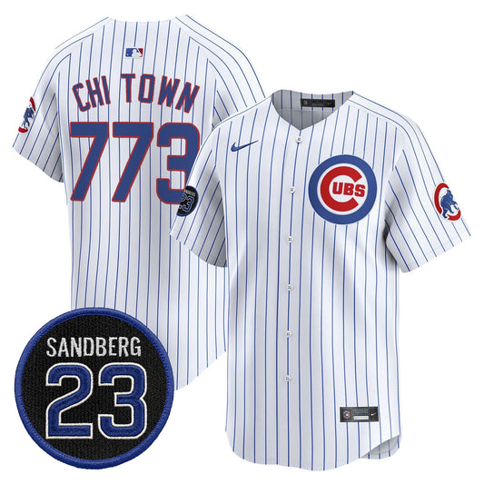 Chi Town Jersey #773 Chicago Cubs Ryne Sandberg Tribute Stitched Stripes