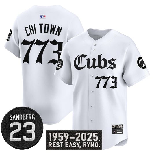 Chi Town Jersey #773 Chicago Cubs Ryne Sandberg Tribute Stitched White