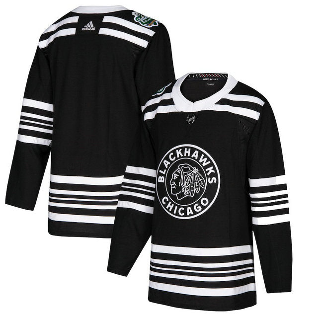 Chicago Blackhawks Blank 2019 Winter Classic Custom Black Jersey