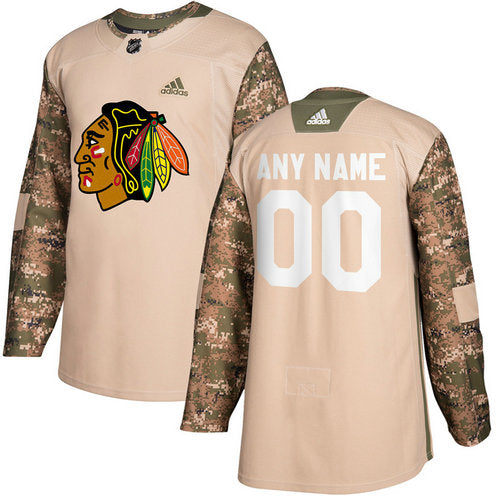 Chicago Blackhawks Camo Veterans Day Custom Practice Jersey