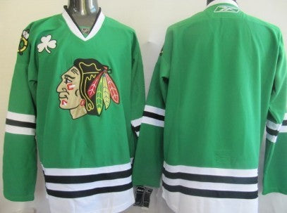 Chicago Blackhawks  Customized Green Jersey