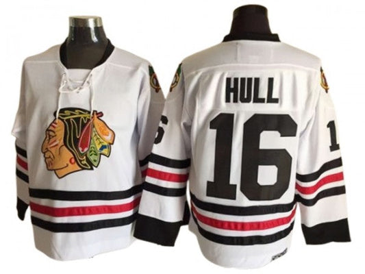 Chicago Blackhawks #16 Dennis Hull 1963 Vintage CCM Jersey - White