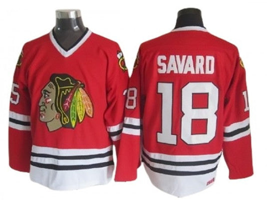 Chicago Blackhawks #18 Denis Savard Vintage CCM Jersey - Red