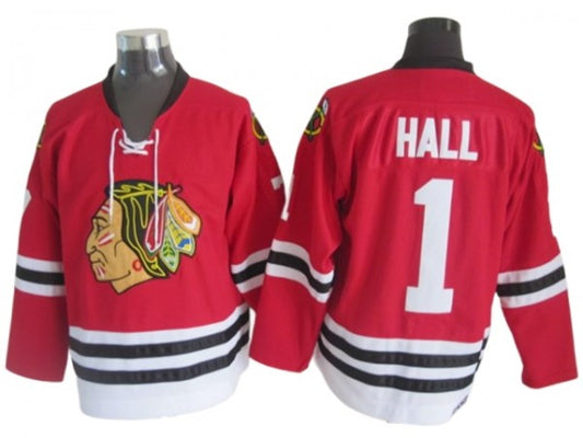 Chicago Blackhawks #1 Glenn Hall 1963 Vintage CCM Jersey - Red