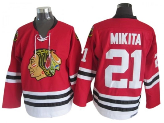 Chicago Blackhawks #21 Stan Mikita 1963 Vintage CCM Jersey - Red