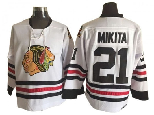 Chicago Blackhawks #21 Stan Mikita 1963 Vintage CCM Jersey -White