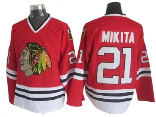 Chicago Blackhawks #21 Stan Mikita Vintage CCM Jersey - Red