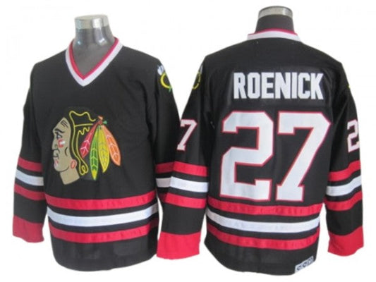 Chicago Blackhawks #27 Jeremy Roenick Vintage CCM Jersey -Black