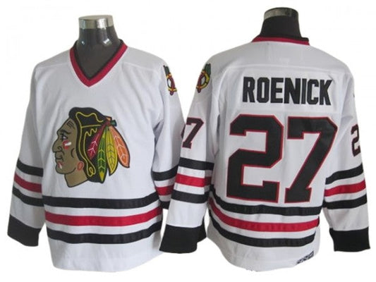 Chicago Blackhawks #27 Jeremy Roenick Vintage CCM Jersey -White