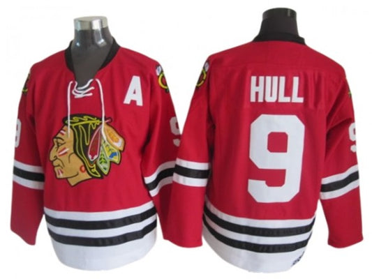 Chicago Blackhawks #9 Bobby Hull 1963 Vintage CCM Jersey - Red