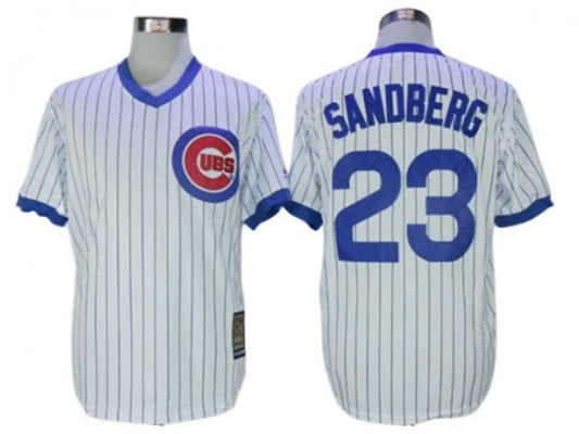 Chicago Cubs #23 Ryne Sandberg Cooperstown Collection Throwback Jersey -White