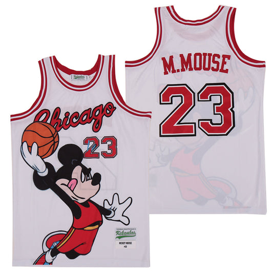 Chicago #23 M.mouse Basketball Jersey White