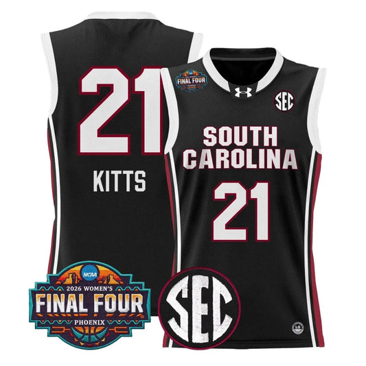 Chloe Kitts Jersey #21 South Carolina 2026 Final Four Stitched Black