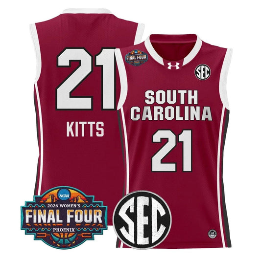 Chloe Kitts Jersey #21 South Carolina 2026 Final Four Stitched Garnet