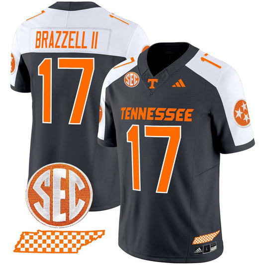 Chris Brazzell II Jersey #17 Tennessee Vols Rebrand 2026 Checkerboard Grey Alter