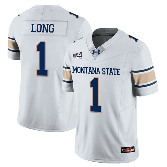 Chris Long Jersey #1 Montana State Bobcat Football 2025 Stitched White