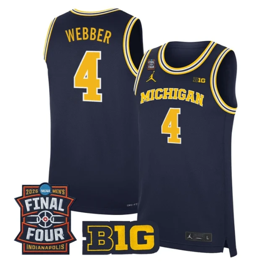 Chris Webber Jersey #4 Michigan Wolverines 2026 Final Four Stitched Navy