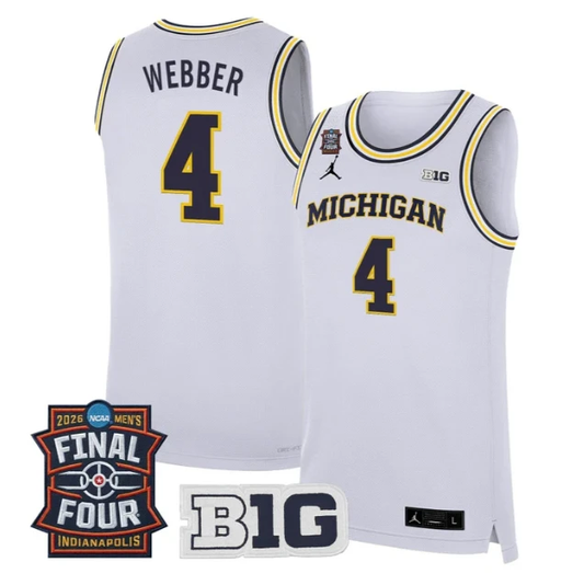 Chris Webber Jersey #4 Michigan Wolverines 2026 Final Four Stitched White
