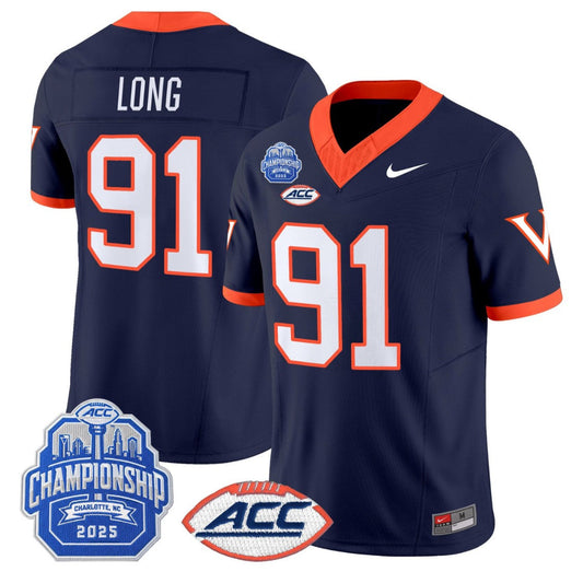 Chris Long Jersey #91 Virginia Cavaliers 2025 ACC Championship Stitched