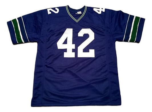 Chris Warren Jersey #42 Custom Unsigned Football Stitched Blue