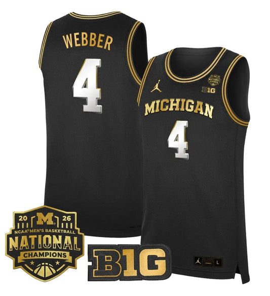 Chris Webber Jersey #4 Michigan Wolverines 2026 National Champions Stitched