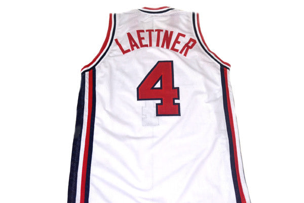 Christian Laettner Jersey #4 Team USA Basketball Navy White