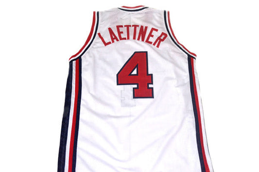 Christian Laettner Jersey #4 Team USA Basketball Navy White
