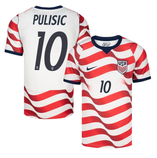 Christian Pulisic Jersey #10 USMNT 2026 World Cup Match Stitched Stripes Soccer