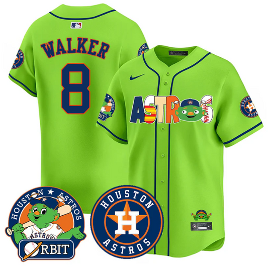 Christian Walker Jersey #8 Houston Astros Orbit Vapor Premier Limited Stitched Green