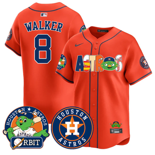 Christian Walker Jersey #8 Houston Astros Orbit Vapor Premier Limited Stitched Orange