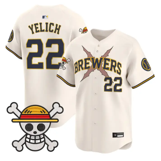 Christian Yelich Jersey #22 Milwaukee Brewers One Piece Premier Stitched