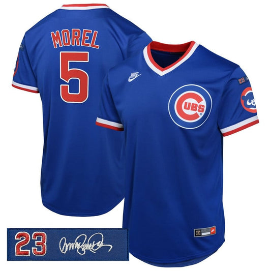 Christopher Morel Jersey #5 Chicago Cubs Ryne Sandberg Tribute Patch Royal
