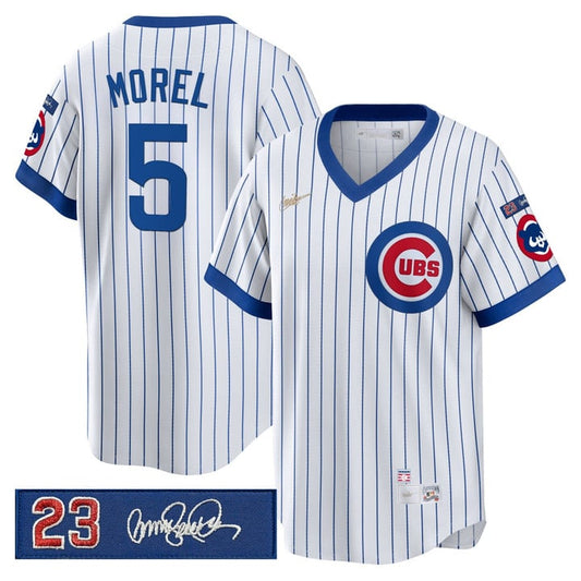 Christopher Morel Jersey #5 Chicago Cubs Ryne Sandberg Tribute Patch Stripes