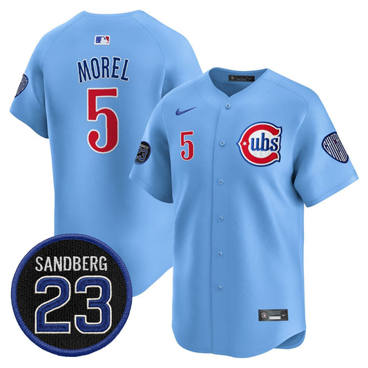 Christopher Morel Jersey #5 Chicago Cubs Ryne Sandberg Tribute Stitched Blue