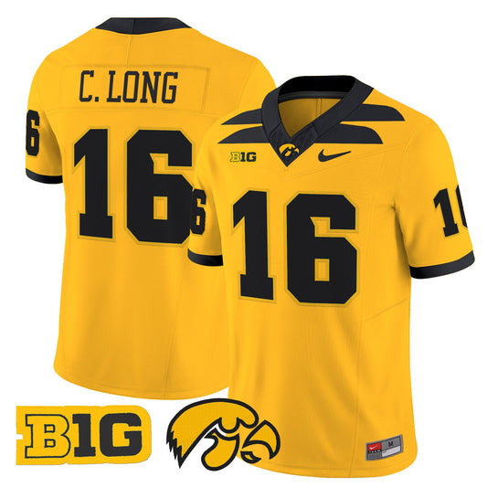 Chuck Long Jersey #16 Iowa Hawkeyes 2025 Limited Stitched Gold