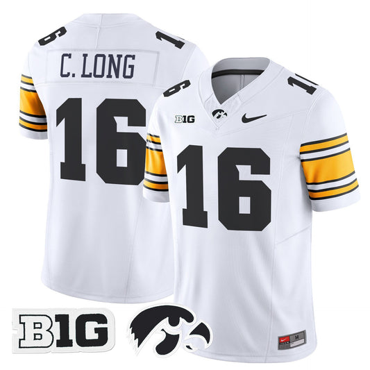 Chuck Long Jersey #16 Iowa Hawkeyes 2025 Limited Stitched White