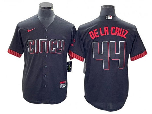 Cincinnati Reds #37 Tyler Stephenson Black City Connect Limited Jersey