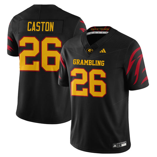 Cisco Caston Jersey #26 Grambling State Football 2025 Special Stitched Black
