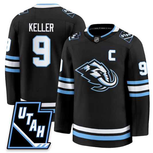 Clayton Keller Jersey #9 Utah Hockey Mammoth 2025 Limited All Stitched Black