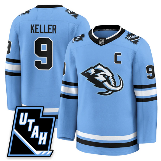 Clayton Keller Jersey #9 Utah Hockey Mammoth 2025 Limited All Stitched Blue