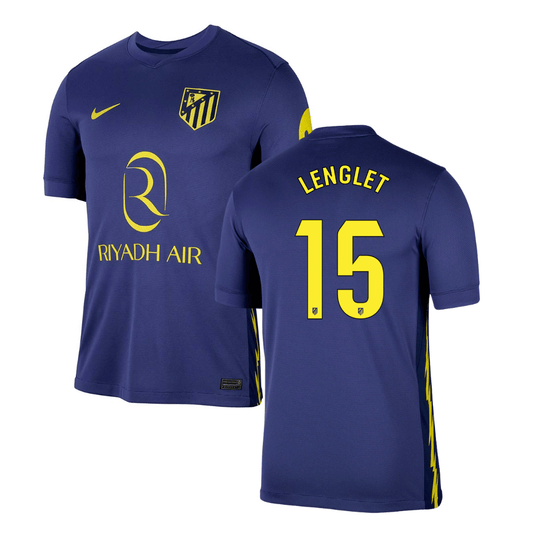 Clément Lenglet 15 Atlético de Madrid 2025-26 Away Match Jersey – Navy