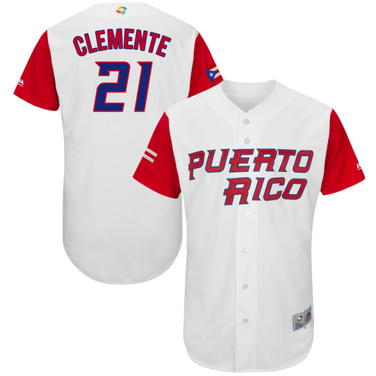 Clemente #21 Puerto Rico Movie Baseball Jersey Grey
