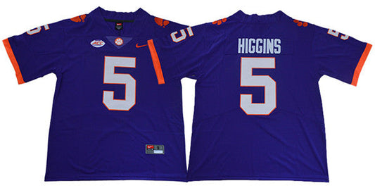 Clemson Tigers Tee Higgins Jersey #5 College Football Purple