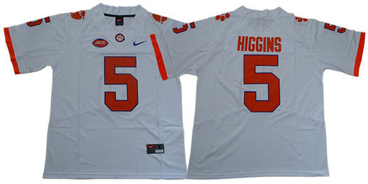 Clemson Tigers Tee Higgins Jersey #5 College Football White