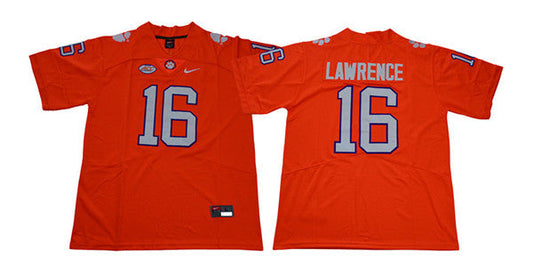 Clemson Tigers Trevor Lawrence Jersey #16 College Football Orange