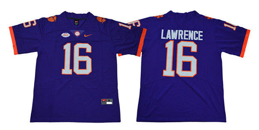 Clemson Tigers Trevor Lawrence Jersey #16 College Football Purple