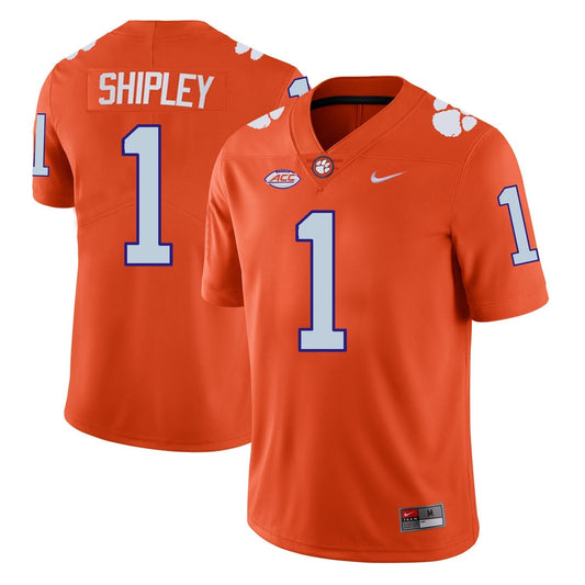 Clemson Tigers Will Shipley Jersey #1 College Football Orange